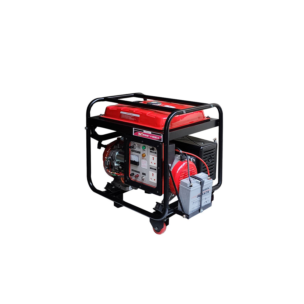 5.5 KVA PortableGenerator, Petrol Run, Model HP-6500E, Recoil & Self Start